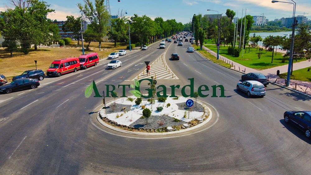 Proiect amenajare Romanesti Jardiniere si cascada